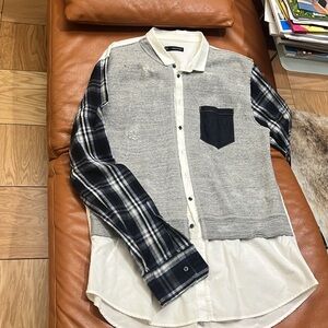 DSQUARED2
denim-details check-pattern shirt . Size XL